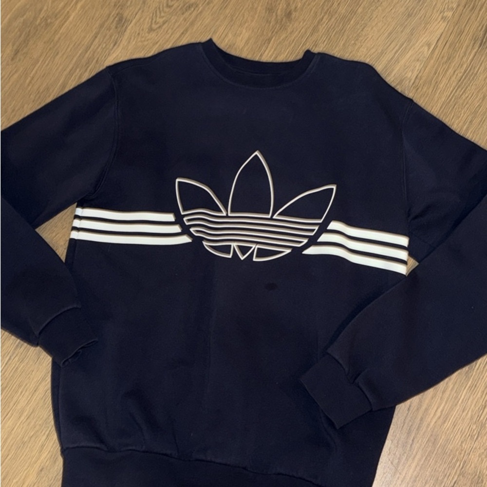 Adidas Men's Navy Crewneck Sweater